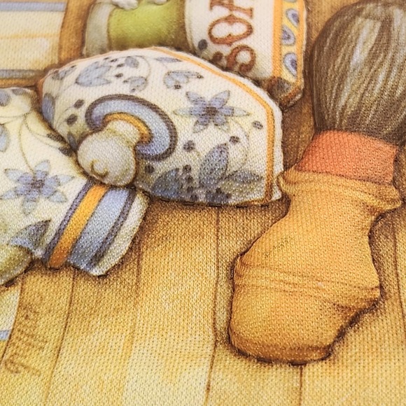 Vtg. 1983 Floral Feminine Cloth‎ Needle Stitched 3D 5x7 Art - Picture 11 of 11